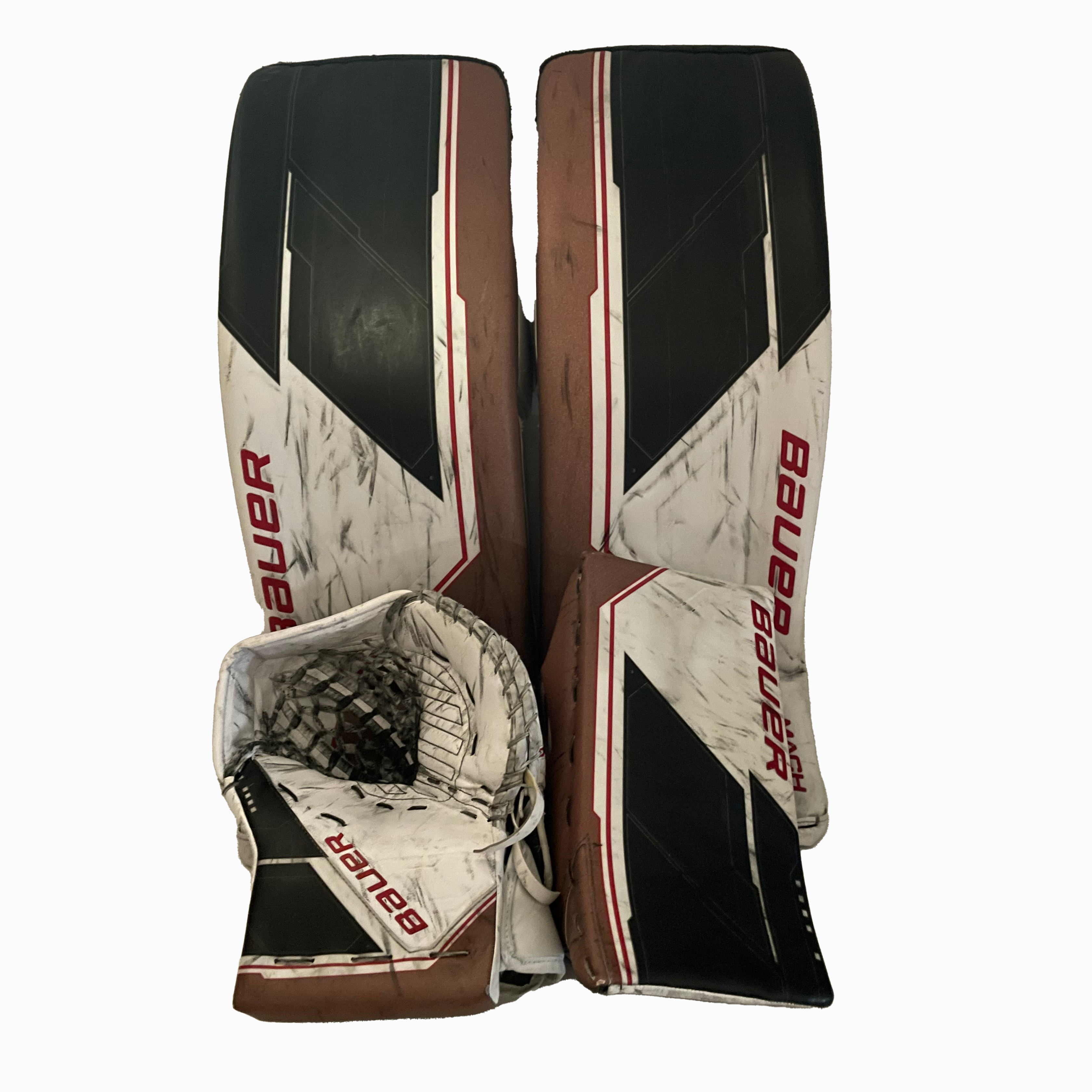 Bauer Supreme Mach - Jambières de gardien de but Pro Stock d'occasion (ensemble complet)